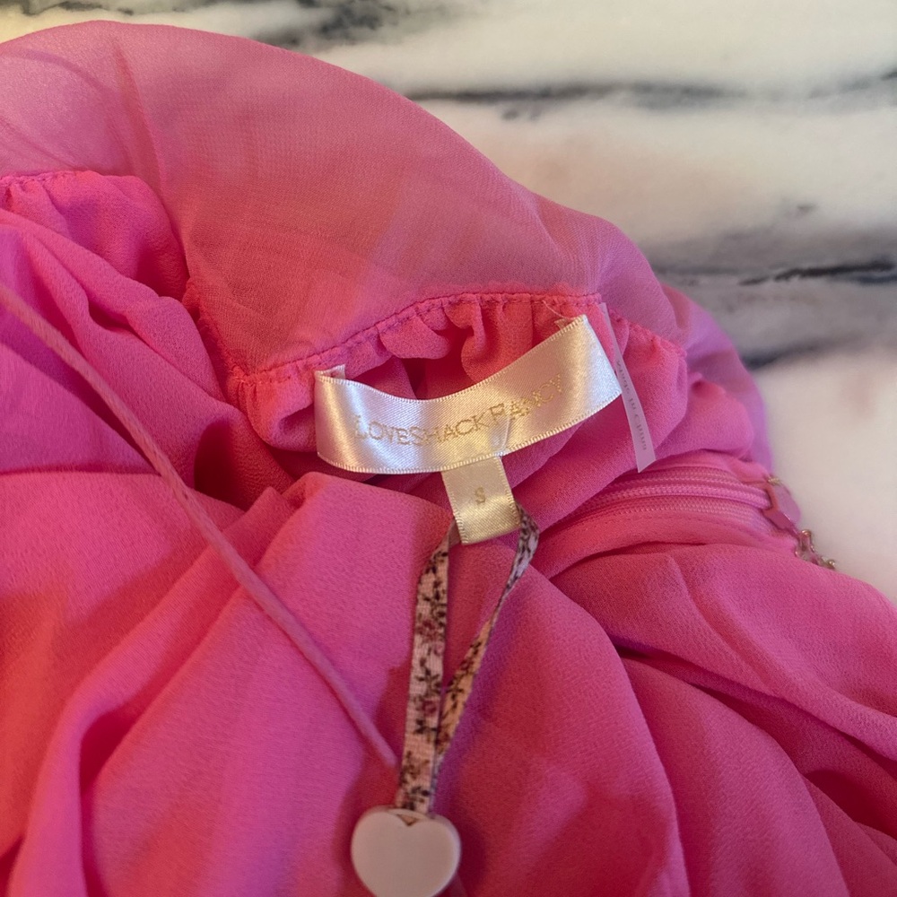 LoveShackFancy ZAMIA DRESS IN PINK DAIQUIRI - Picture 7 of 8